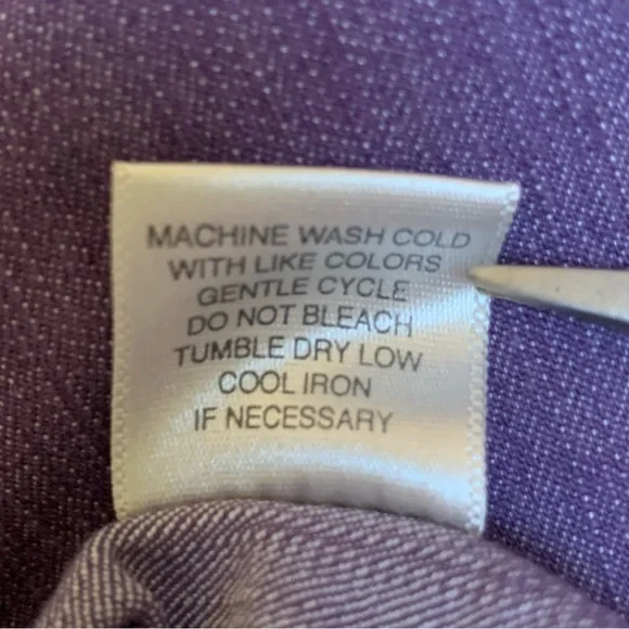 Christopher & Banks Lavender Stretch Skirt-Cotton Poly Blend-Denim Style-Midi-4R - Picture 7 of 7